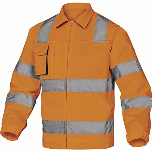 Deltaplus M2VHVOG3X Mach2 Hochsichtbarer Arbeitsjacke Aus Baumwolle / Polyester, Neonorange-Grau, Größe 3XL von Deltaplus