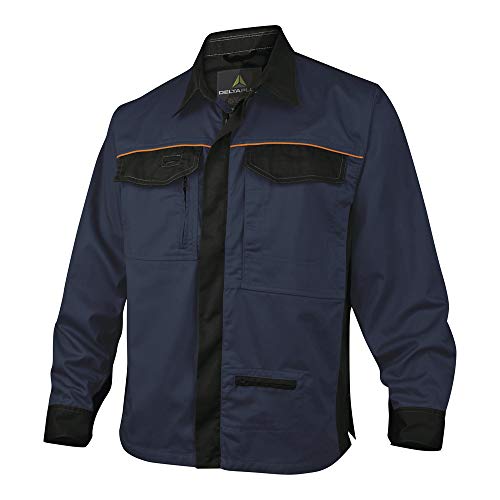 Deltaplus MCCHEBM3X Mach2 Corporate Arbeits-Oberhemd Aus Polyester / Baumwolle, Marineblau-Schwarz, Größe 3XL von Deltaplus