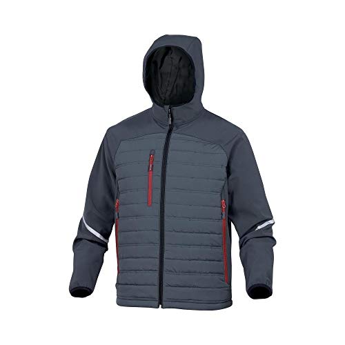 Deltaplus MOTIOGR3X Zweikomponenten-Blouson Aus Softshell Und Polyester, Gesteppt, Grau, Größe 3XL von Deltaplus