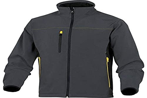 Deltaplus MYSENGJGT Softshell-Jacke 96% Polyester 4% Elasthan, Grau-Gelb, Größe L von Deltaplus