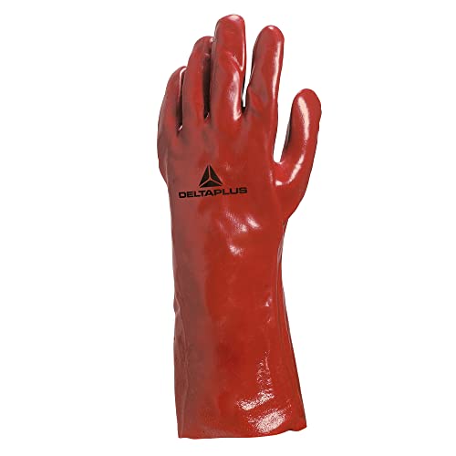 Deltaplus PVC733510 Pvc-Handschuhe - Länge 35 Cm, Rot, Größe 10 von Deltaplus
