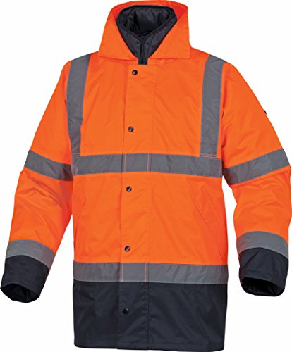 Deltaplus RUNWAOM3X 3-In-1 Hv-Parka Aus Oxford-Polyester Mit Pu-Beschichtung, Neonorange-Marineblau, Größe 3XL von Deltaplus