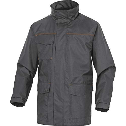 Deltaplus SLIGOGRGT Leichter Parka Aus Oxford Polyester Mit Pu-Beschichtung - Polyester Netzmesh Futter (Abgestimmt Auf Das Sortiment Mach Und Panostyle), Grau-Orange, Größe L von Deltaplus