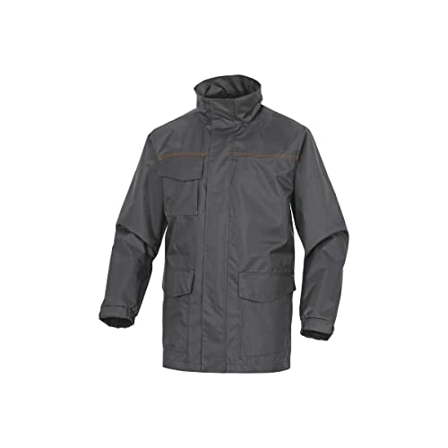 Deltaplus SLIGOGRXG Leichter Parka Aus Oxford Polyester Mit Pu-Beschichtung - Polyester Netzmesh Futter (Abgestimmt Auf Das Sortiment Mach Und Panostyle), Grau-Orange, Größe XL von Deltaplus