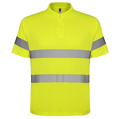 Deltaplus SUNLIJAGT Warnschutz Poloshirt Aus Polyester, Neongelb, Größe L von Deltaplus