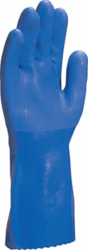 Deltaplus VE780BL08 Handschuh Getränkt In Pvc Auf Baumwollesupport Typ Erdölarbeiter, Blau, Größe 08 von Deltaplus