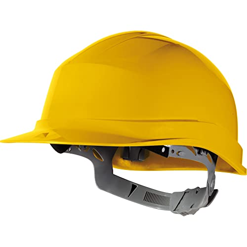 Deltaplus ZIRC1JA Industrieschutzhelm Mit Verstellbarem Kopfband, Gelb, Größe Einstellbar von Deltaplus