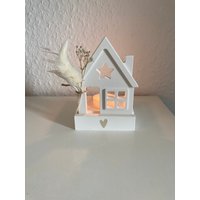Geschenk Geschenkset Lichthaus Weihnachten Geburtstag Mitbringsel Raysinhaus Haus Trockenblumen Teelichthalter Einzug Umzug Einzugsgeschenk von DeluettjeWarkstee