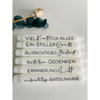 Trauerkerze Trauergeschenk Beileid Todesfall Stabkerze Beerdigung Trauer Gedenkkerze Kerze Anteilnahme von DeluettjeWarkstee