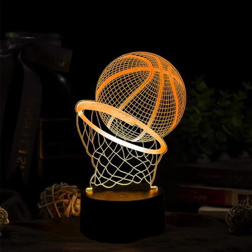 Deluisho Basketball 3D Nachtlicht, Basketball Nachtlicht für Kinder, 3D Illusion Lampe, 16 Farben Fernsteuerung dimmbar Vision Lampe, Überraschungsgeschenk für Kinder Deluisho Basketball 3D Nachtlicht, Basketball Nachtlicht für Kinder, 3D Illusion Lampe, 16 Farben Fernsteuerung dimmbar Vision Lampe, Überraschungsgeschenk für Kinder von Deluisho