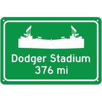 Los Angeles Dodgers - Dodger Stadium Miles To Highway Road Sign Customize The von DelusionalSign