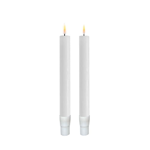 Deluxe Homeart Flammenlose LED-Mini-Kerzen, 2 Stück, mit Real Flame-Technologie, batteriebetriebene Kerzen, 17 cm, Weiß Deluxe Homeart Flammenlose LED-Mini-Kerzen, 2 Stück, mit Real Flame-Technologie, batteriebetriebene Kerzen, 17 cm, Weiß von Deluxe Homeart