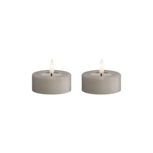 Deluxe Homeart Flammenloses LED-Jumbo-Teelicht-Set für den Innenbereich, mit Real Flame™-Technologie, batteriebetriebene Kerze (Sand) von Deluxe Homeart