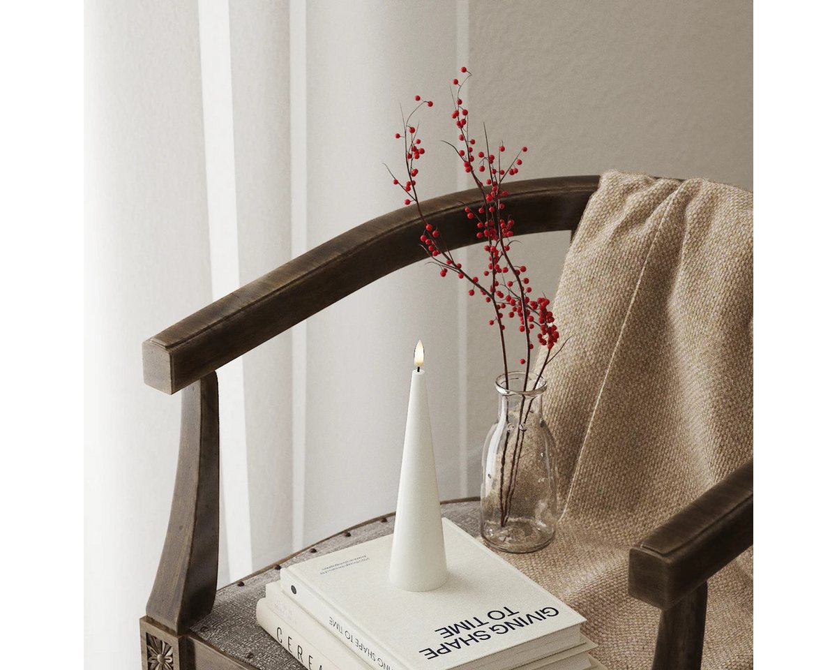 Deluxe Homeart LED-Kerze Kegelkerze Echtwachs Durchmesser 5cm, Flackereffekt Deluxe Homeart LED-Kerze Kegelkerze Echtwachs Durchmesser 5cm, Flackereffekt von Deluxe Homeart