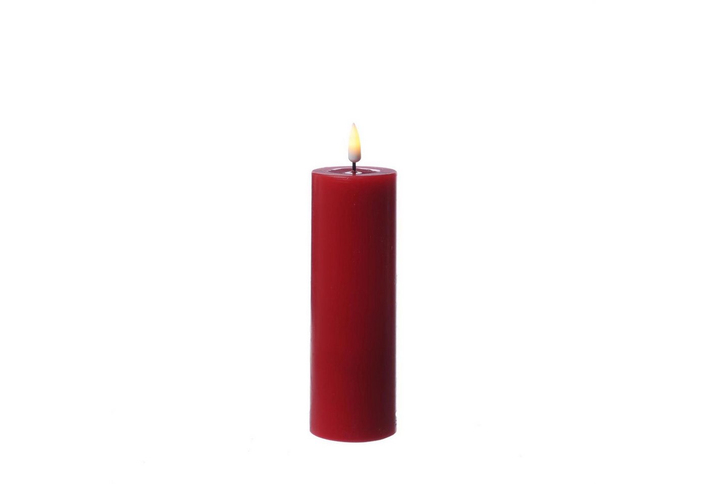 Deluxe Homeart LED-Kerze Mia Deluxe Echtwachs Wachsspiegel flackernd H: 15cm D: 5cm rot (1-tlg) von Deluxe Homeart