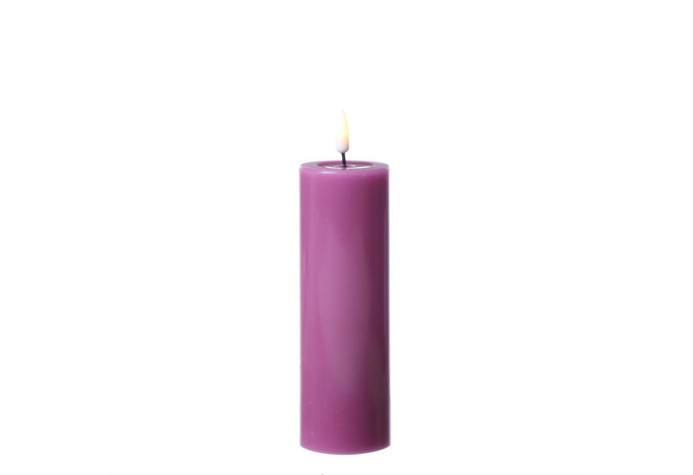 Deluxe Homeart LED-Kerze LED Kerze Mia Echtwachs 3D Flamme flackernd H: 15cm D: 5cm malve (1-tlg) von Deluxe Homeart
