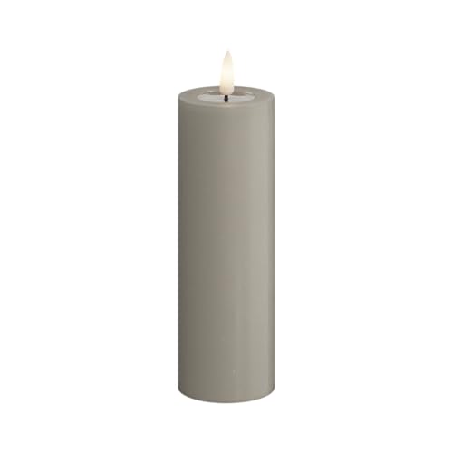 Deluxe Homeart LED-Kerze für den Innenbereich, flammenlos, sandfarben, mit echter Flame™-Technologie, batteriebetriebene Kerze (5 x 15 cm) von Deluxe Homeart