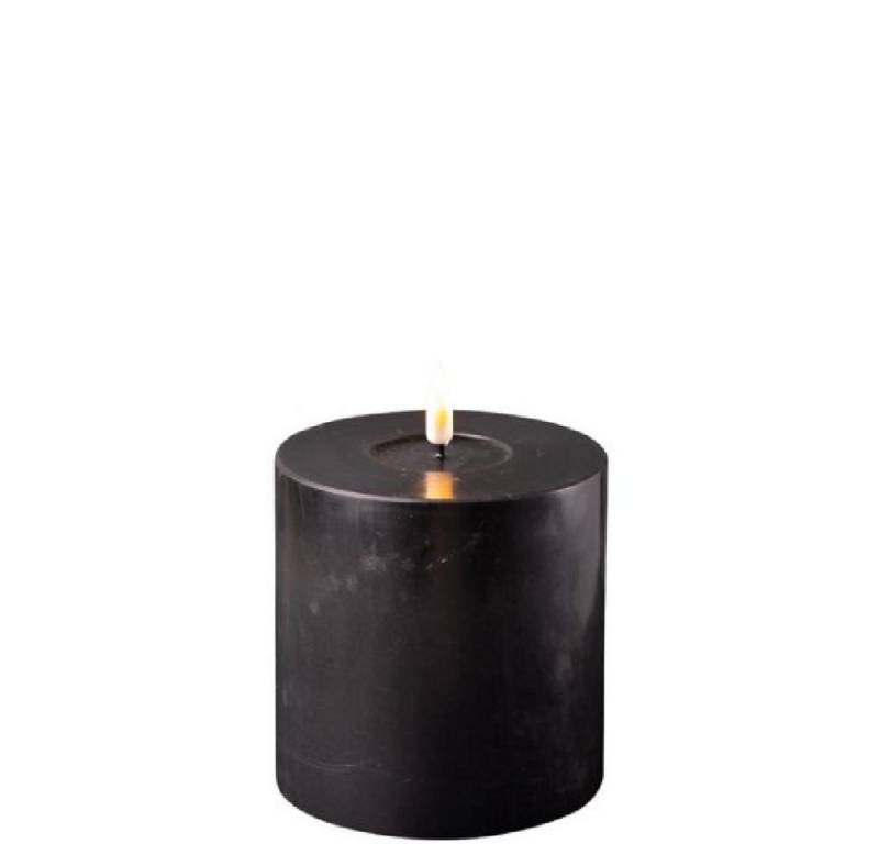 Deluxe Homeart Windlicht Stumpenkerze LED Schwarz (10x10cm) von Deluxe Homeart