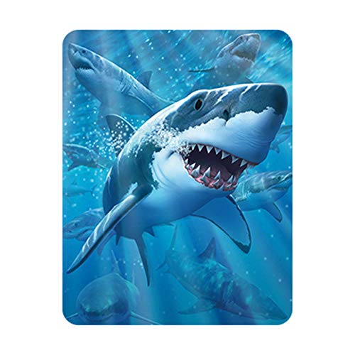 Deluxebase 3D LiveLife Magnet - Weiß Haifisch Freude Linsenförmige 3D Haifisch Kühlschrankmagnet. Dekoration für Kinder und Erwachsene mit Kunstwerk lizenziert von bekannt Künstler, Jerry LoFaro von Deluxebase