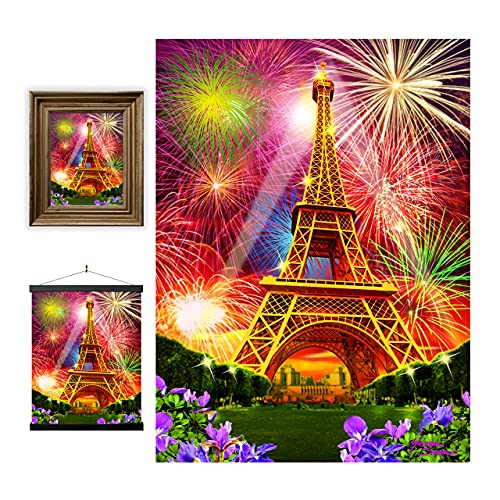 Deluxebase Lentikulare Wand Art Prints Paris-Eiffelturm-3D Livelife Eiffelturm-Paris-Plakat. Originalvorlage genehmigt vom bekannten Künstler Michael Searle von Deluxebase