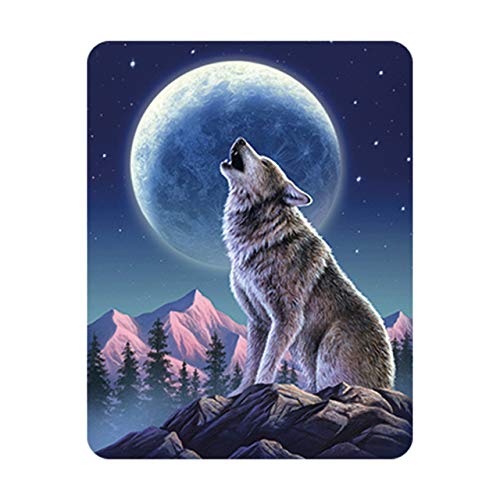 Deluxebase 3D LiveLife Magnet - Mondscheinsonate Linsenförmige 3D Wolf Kühlschrankmagnet. Dekoration für Kinder und Erwachsene mit Kunstwerk lizenziert von bekannt Künstler, Jerry LoFaro von Deluxebase