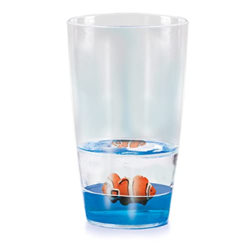 Deluxebase Floatarama Tumbler - Clownfisch Acryl-Trinkglas mit schwimmenden Tierfiguren. 250 ml BPA-frei Clownfisch Trinkglas für Kinder und Erwachsene. von Deluxebase