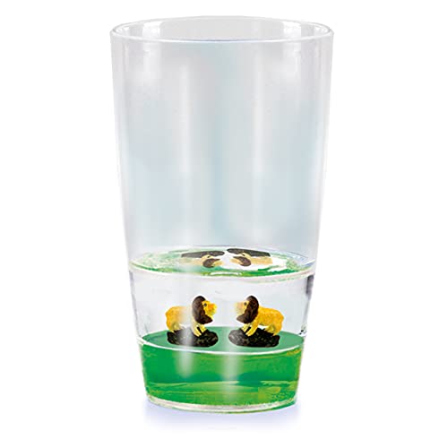 Deluxebase Floatarama Tumbler - Löwen Acryl-Trinkglas mit schwimmenden Tierfiguren. 250 ml BPA-frei Löwen Trinkglas für Kinder und Erwachsene. von Deluxebase