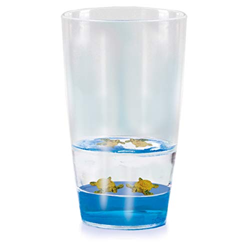 Deluxebase Floatarama Tumbler - Meeresschildkröte Acryl-Trinkglas mit schwimmenden Tierfiguren. 250 ml BPA-frei Meeresschildkröte Trinkglas für Kinder und Erwachsene. von Deluxebase