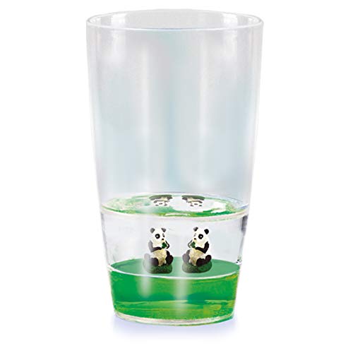 Floatarama Tumbler - Panda von Deluxebase. Acryl-Trinkglas mit schwimmenden Tierfiguren. 250 ml BPA-frei Panda Trinkglas für Kinder und Erwachsene. von Deluxebase