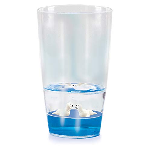 Floatarama Tumbler - Robben von Deluxebase. Acryl-Trinkglas mit schwimmenden Tierfiguren. 250 ml BPA-frei Robben Trinkglas für Kinder und Erwachsene. von Deluxebase