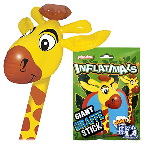 Inflatimals - Giraffe von Deluxebase. Riesiges aufblasbares Meerestier Aufblasbares Spielzeug. Perfektes aufblasbares Partygeschenk oder Partydekoration für Kinder von Deluxebase