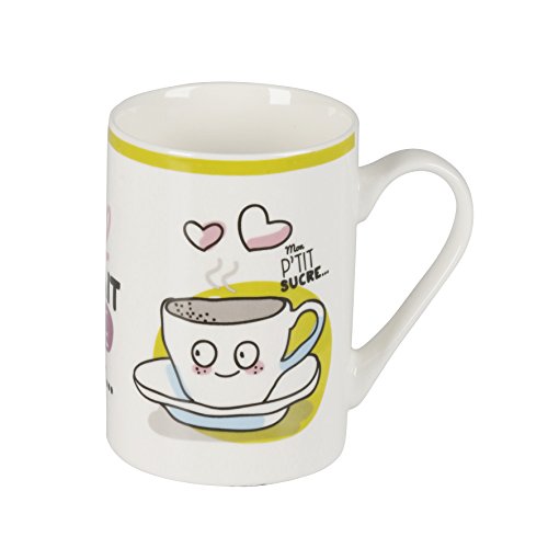 Delys-By-Verceral 516117 Mug Frühstück Kaffee, Keramik, Mehrfarbig, 11 x 7.5 x 10.5 cm von Delys-By-Verceral