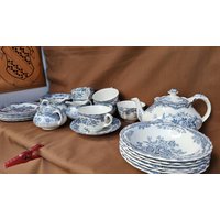 1960S Crown Ducal Bristol Blau England Dishe Teeservice 6 Personen Service 1960S Crown Ducal Bristol Blau England Dishe Teeservice 6 Personen Service von DemDemShop
