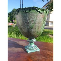 Amphore Pflanzschale Kübel Grün Patiniert Blumen Topf Landhaus Nostalgie Amphore Pflanzschale Kübel Grün Patiniert Blumen Topf Landhaus Nostalgie von DemDemShop