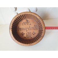 Antike Buttermodel Butterform Holz Handgeschnitzt 19. Jh. Blumenmotiv von DemDemShop