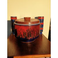 Dümler & Breiden Keramik Karat 802 4 L Fat Lava Bowle Set Mit 6 Bechern von DemDemShop