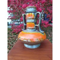 Fat Lava Keramik Vase Mid-Century Walter Gerhards Germany Pottery von DemDemShop