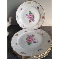 Hutschenreuther 4 Brotteller Form Dresden Moritzburg Goldrand von DemDemShop