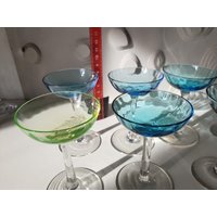 Jugendstil Likör Glas Um 1910 Sammlung Bunte Gläser 5 + 3 von DemDemShop