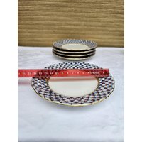 Lomonosov Kobaltnetz Kuchenteller 5Er Set 15 cm Durchmesser Ussr Lomonosov Kobaltnetz Kuchenteller 5Er Set 15 cm Durchmesser Ussr von DemDemShop
