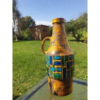 Seltene Xxl Carstens Keramik Vase in Gelb & Türkis - Modell C225-50 Seltene Xxl Carstens Keramik Vase in Gelb & Türkis - Modell C225-50 von DemDemShop