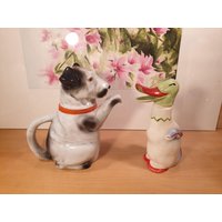 Teekanne Hund Schwarz/Weiß Porzellan Cortendorf Und Ente 50Er Jahre Mid-Century von DemDemShop