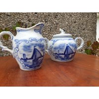 Teeservice - August Warnecke Aw Delfzijl Segelschiff Milchkanne Und Zuckerdose von DemDemShop