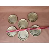 Vintage Untersetzer Messing Brutalist Style 6 Er Set Vintage Untersetzer Messing Brutalist Style 6 Er Set von DemDemShop