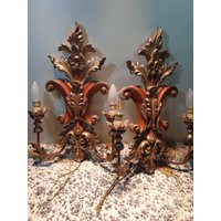 Wandlampe Wandleuchter Applike Rokoko Barocklampe Palladio Ago 70Er Jahre Italien Ein Paar-2 Stück von DemDemShop