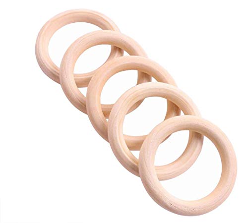 Demarkt 5X Holzring Holz Ring zum Basteln DIY Handwerk Schmuck 15mm (wie die Bilder x 15mm) von Demarkt