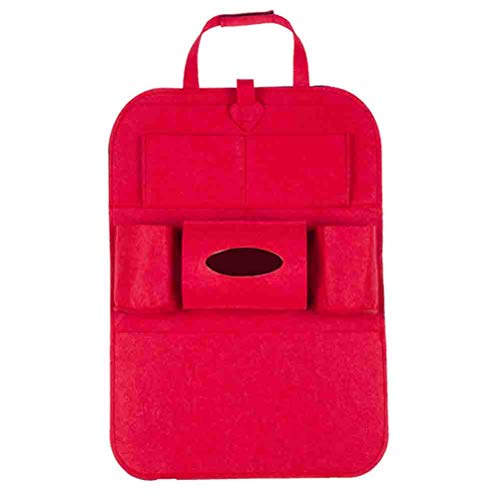 Demarkt Auto Rückenlehnenschutz Autositz Zurück Organizer Aufbewahrungsbeutel Auto Organizer Taschen Autositz Schoner Rot von Demarkt