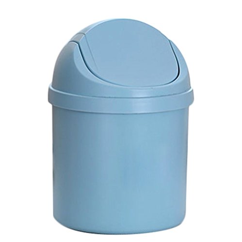 Demarkt Desktop Kleiner Mülleimer Abfalleimer Müllkörbe Abfallbehälter Müllbehälter 19.5CM*14CM Blau von Demarkt