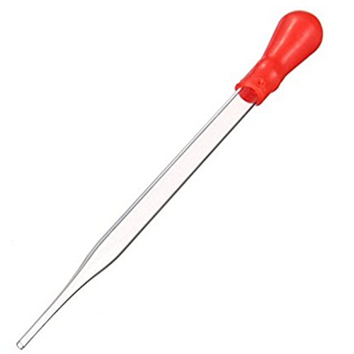 Demarkt Glas Tropfpipette Glaspipette Pipette für Flüssigkeiten und ätherische Öle mit Roter Gummikappe 10ml von Demarkt