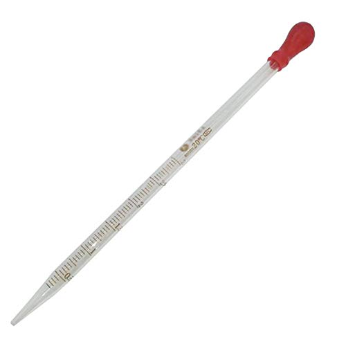 Demarkt Glaspipette Glas Tropfpipette Glaspipette Pipette für Flüssigkeiten und ätherische Öle mit Blauer Gummikappe Size 2ml (Rot) von Demarkt